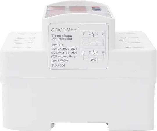 Sinotimer Three-phase Relay Digital Protection Safety Display Voltage 380v Programmable Between 1-100a Stvp935-100a-380