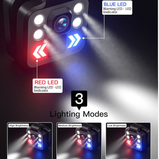 Portable Mini Camera 1080p Fhd Video Recording Led Flashlight Alert Mode Any Situation