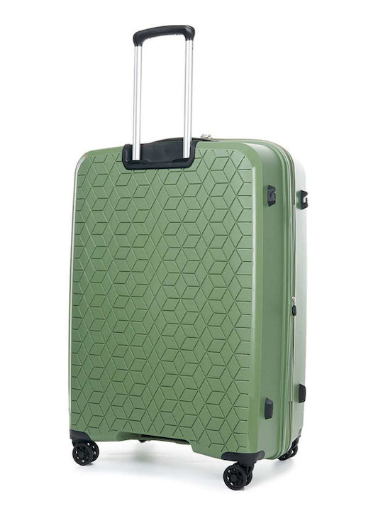 Verage GM18106W Großer Reisekoffer Hartschalen Grün mit 4 Räder Höhe 78cm