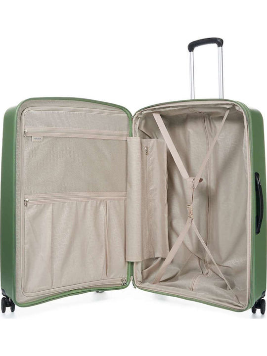 Verage GM18106W Großer Reisekoffer Hartschalen Grün mit 4 Räder Höhe 78cm