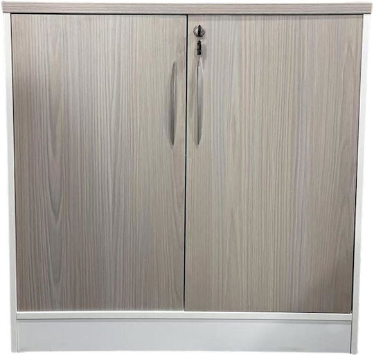 Шкаф Офис Armadi С ключалка Gray-white 80x40x80см