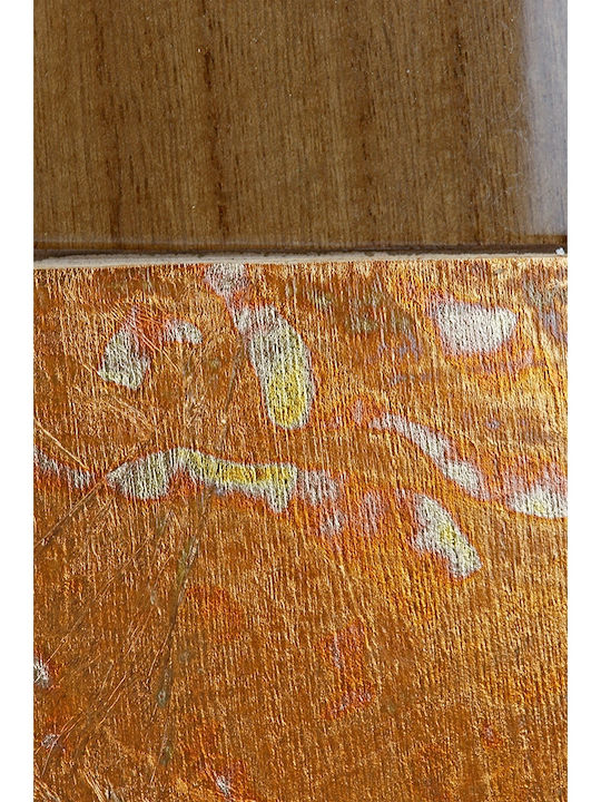 ArteLibre Otonal Κηροπήγιο Ξύλινο σε Πορτοκαλί Χρώμα 7x20.5x5εκ.