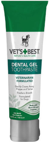 Vet's Best Dental Gel Toothpaste Δακτυλήθρα για Σκύλους κατά της Πέτρας & Πλάκας 100gr Κιτ Καθαρισμού