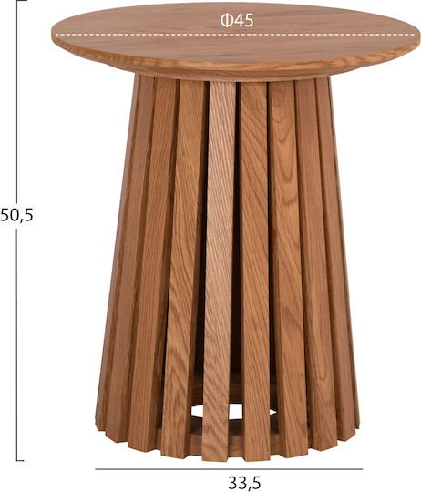 Rund Beistelltisch Talbert Holz Natural Wood 2Stück B43xT43xH45cm