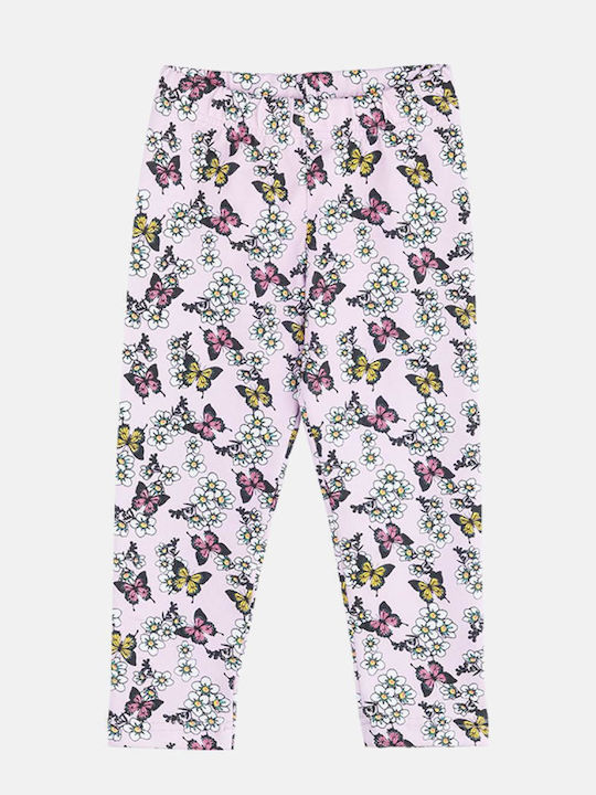 Kids Leggings Set Long Blue-Pink Spring