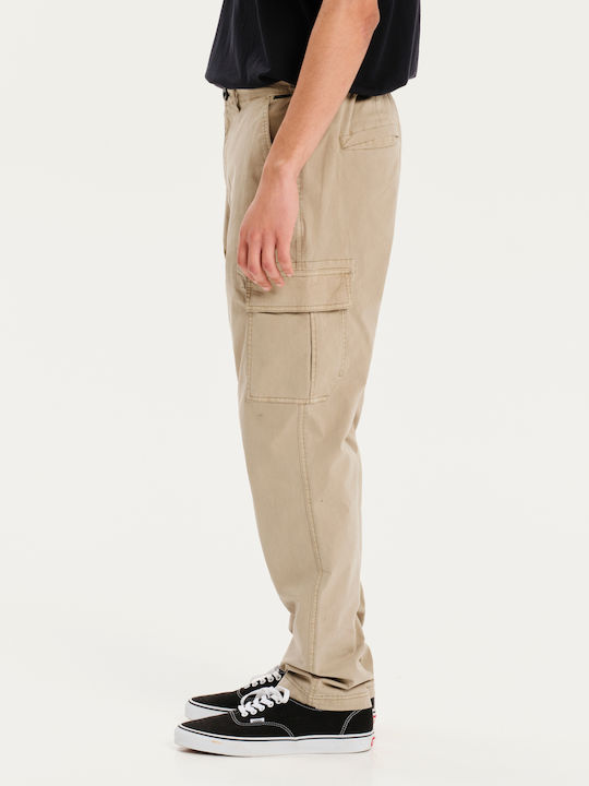 Hose Cargo Elastisch Beige