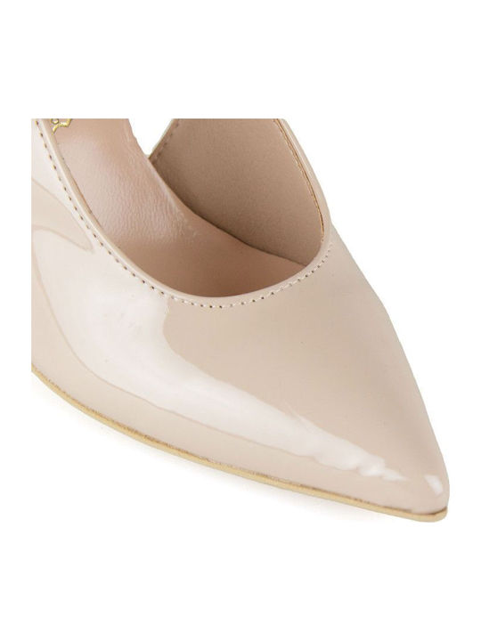 Pointed Toe Pink Heels with Strap