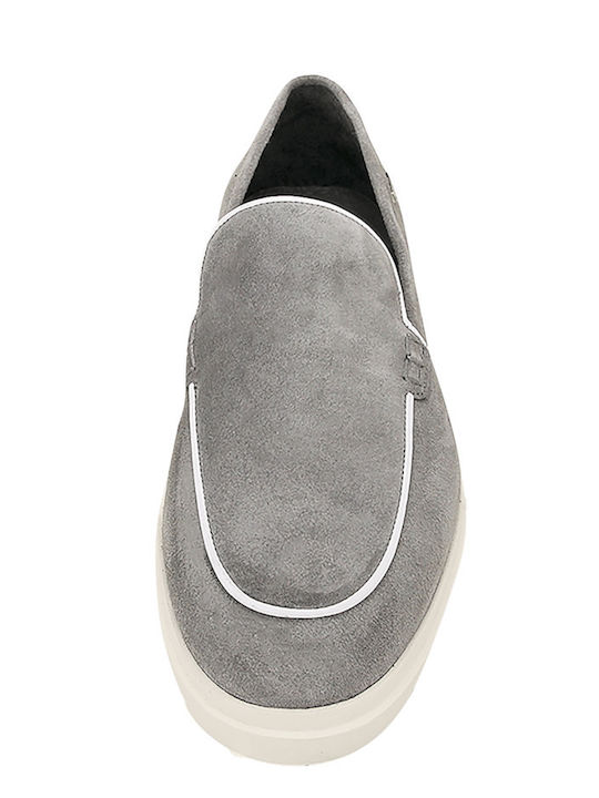 Wildleder Herren Mokassins in Gray Farbe