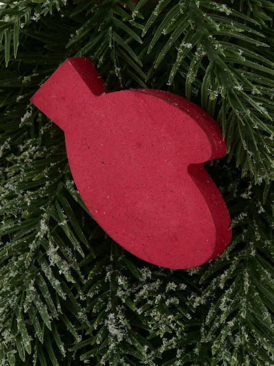 Saint Vassilis Figures Pine Branches Valerian Green Red White 24x20x47cm Polyester
