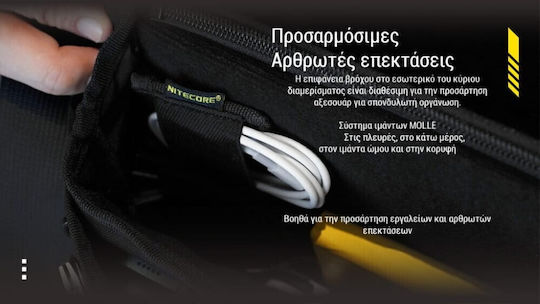 NiteCore Militärische Tasche Umhängetaschen aus Cordura Schwarz 7Es