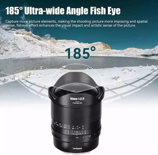 7artisans Full Frame Φωτογραφικός Φακός Fisheye για Leica L Mount Μαύρος