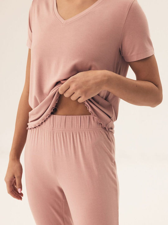 Henderson Winter Damen Pyjama-Set Rosa Noves
