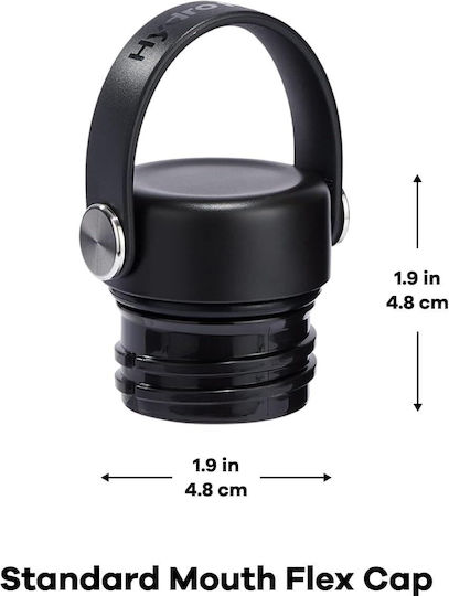 Hydro Flask Standard Flex Cap Ersatzdeckel für Thermos aus Stahl Schwarz