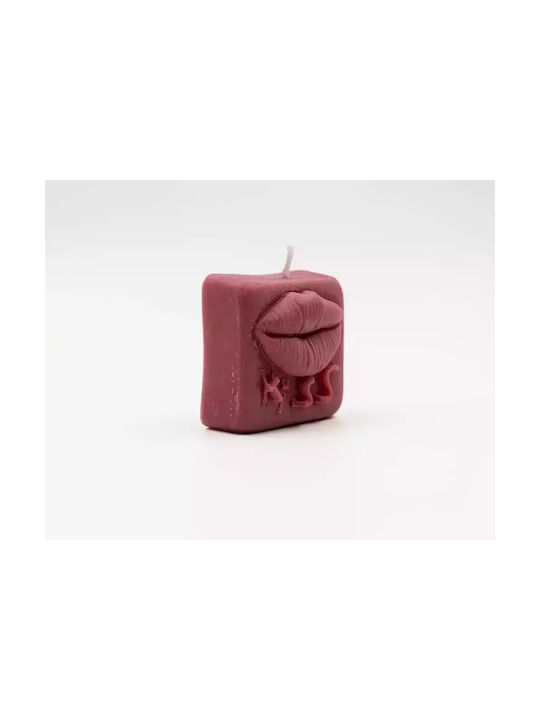 Aromatic Natural Soy Candle Sweet Kiss Lips Design Cotton