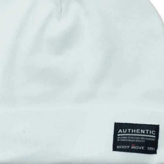 Beanie Unisex Σκούφος Πλεκτός σε Λευκό χρώμα