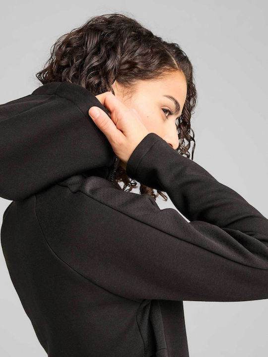 Evostripe Long Women's Sweatshirt Jacket Hooded Puma Black
