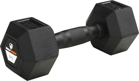 MegaFitness Rubber Hexagon Dumbbell 1 x 6kg