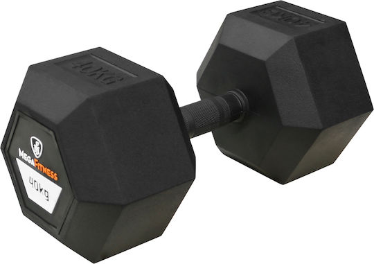 MegaFitness 97117 Βαράκι Εξάγωνο Λαστιχένιο 1 x 40kg
