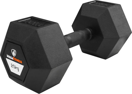 MegaFitness Дъмбел Шестоъгълник Гумен 1 x 20кг