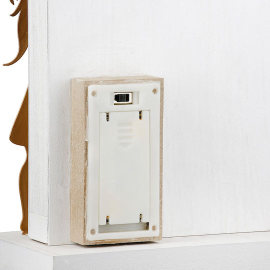 Stand Relief LED Rectangular Star Girl Star Pattern MDF White PU 4 14x8x34.5cm