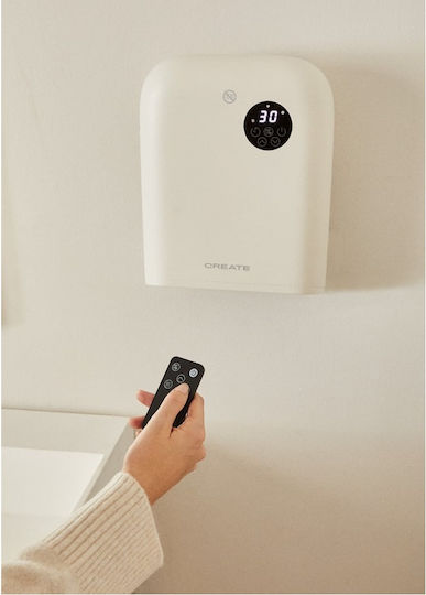 Create Warm Wall Fan Heater Room Wall Ecru 2000W