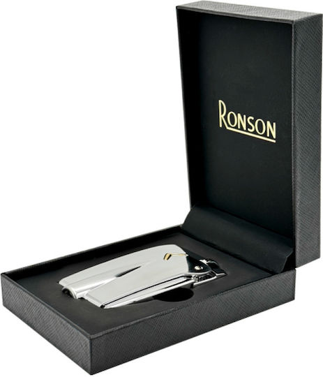 Ronson Premier Αναπτήρας Φλόγας σε Ασημί χρώμα