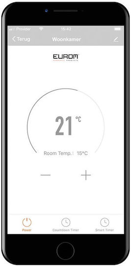Eurom Konvektorheizung Boden 1000W mit elektronischem Thermostat 61.5x45.8cm Schwarz