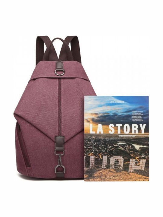 Miss Lulu Backpack Μπορντό