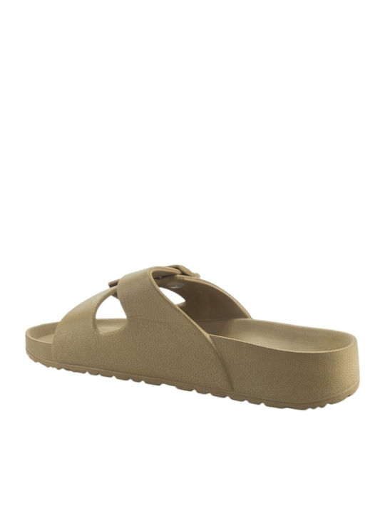 Flache Sandalen für Damen in Braun Farbe