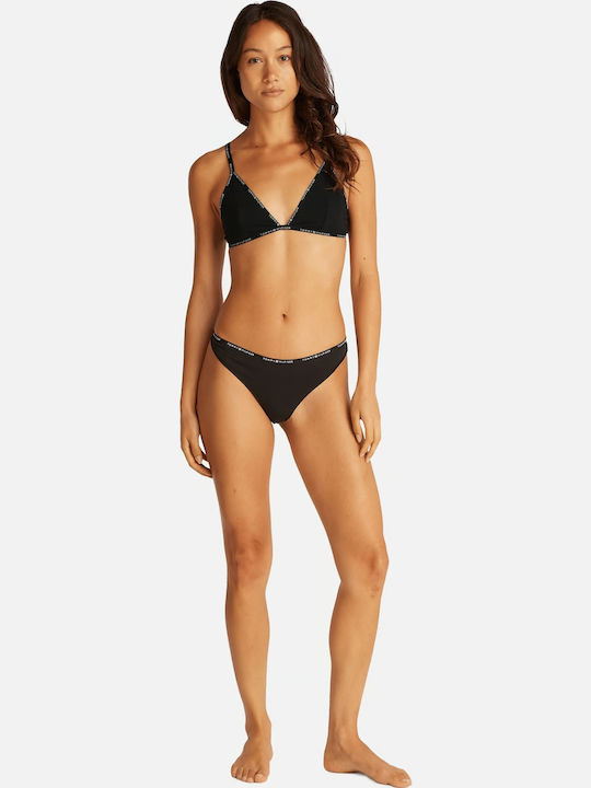 Tommy Hilfiger Repeat Logo Unpadded Triangle Bra Black Tommy Hilfiger Repeat Logo Unpadded Triangle Bra Black