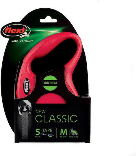 Flexi Foldable Dog Leash/Lead Strap New Comfort M Red 5m up to 25kg (Various Colors)