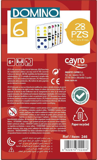 Board Game Domino Colours Double 6 for 2-4 Players 6+ Years Old (EN) Cayro