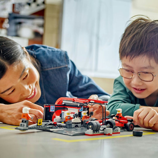 LEGO City F1 Pit Stop & Pit Crew with Ferrari Car for Ages 6+ 322 Pieces