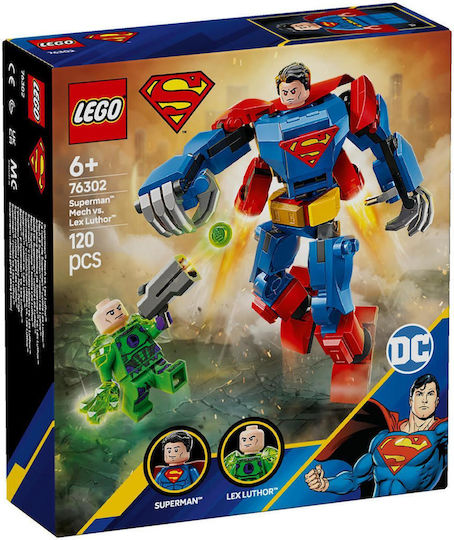 LEGO DC Super Heroes Superman Mech vs Lex Luthor for Ages 6+ 120 Pieces