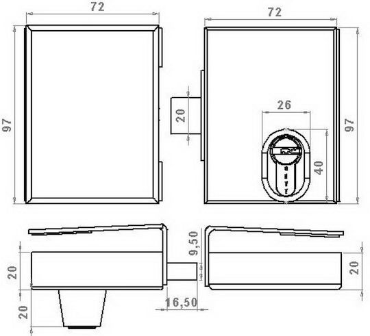 Gevy Lock Glass Door