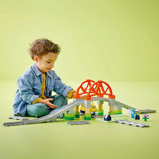 LEGO Duplo Train Bridge and Tracks Expansion Set for Ages 2 Plus 42 Pieces