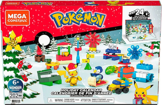 Mega Bloks Конструктори Pokémon Holiday Calendar за 6+ Години 202 Бройки