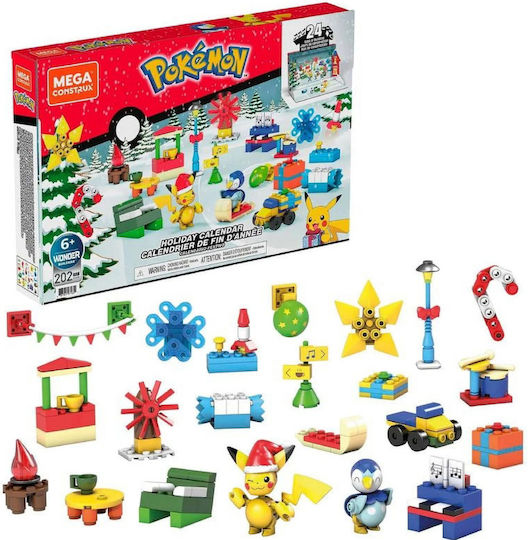 Mega Bloks Конструктори Pokémon Holiday Calendar за 6+ Години 202 Бройки