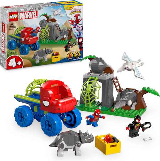 LEGO Marvel Team Spidey Dino Crawler Rescue Pentru 4+ Ani 136 Bucăți