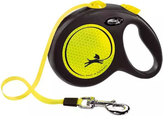Flexi Leash New Classic M Tape 5m Up to 25kg Neon Yellow