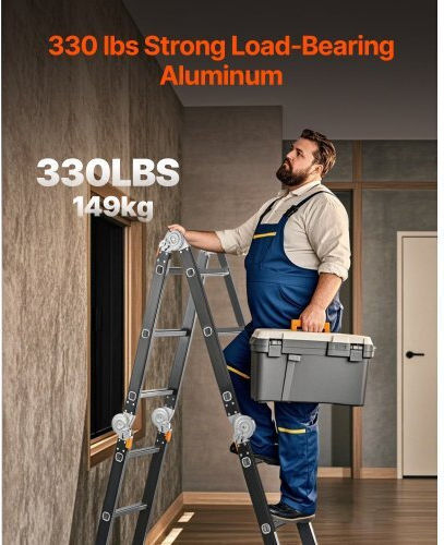 Vevor Multipurpose Ladder 4x3 with Maximum Height 3.7m