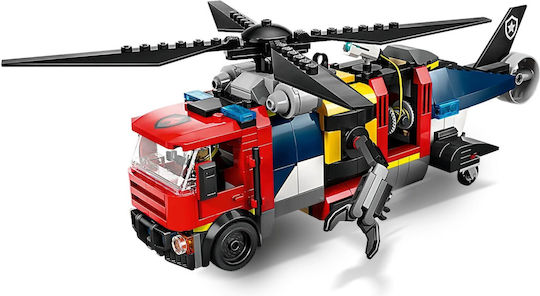 LEGO Elicopter City Mașină de Pompieri și Submarin pentru 7+ Ani
