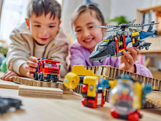 LEGO Lego-Stadt Hubschrauber Feuerwehrauto und U-Boot für 7+ Jahre 874 Stück