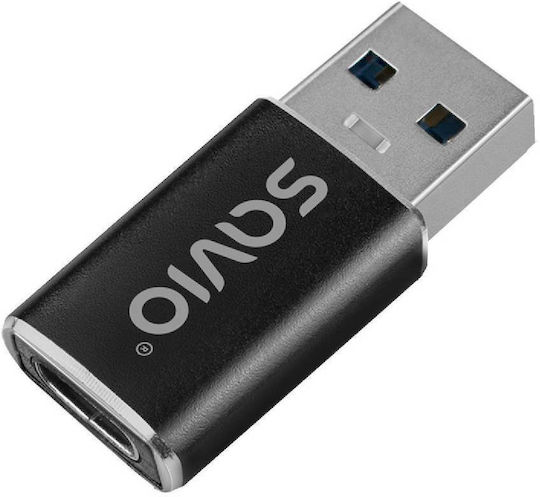 Savio Μετατροπέας USB-A male σε USB-C female 1τμχ