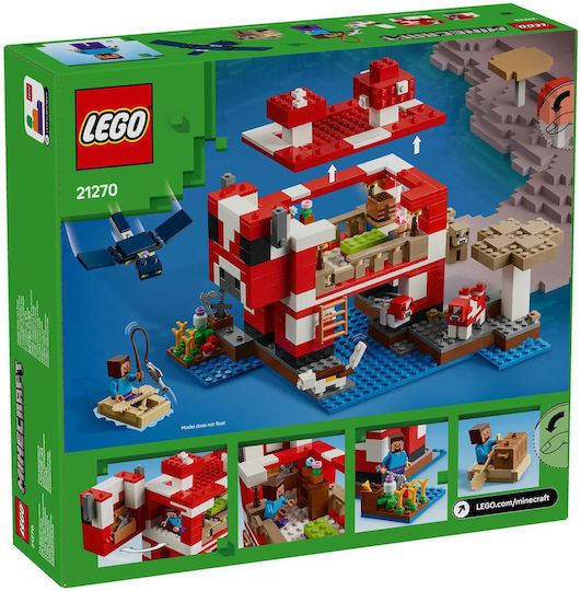 LEGO Minecraft The Mooshroom House for Ages 8+ 500 Pieces