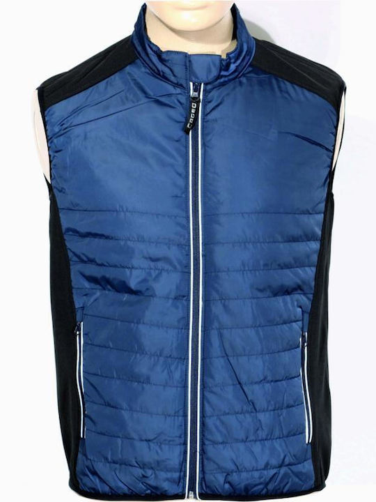 Fageo Ανδρικό Γιλέκο Εργασίας Softshell με Επένδυση Fleece Navy Μπλε
