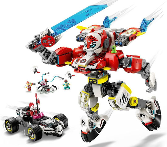 LEGO DREAMZzz Cooper's Tiger Mech & Zero's Hot Rod Car Pentru 9+ Ani 1006 Bucăți