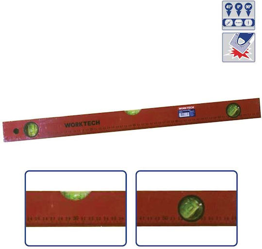 WorkPro 600008.0011 Wasserwaage Aluminium 40cm mit 3 Augen