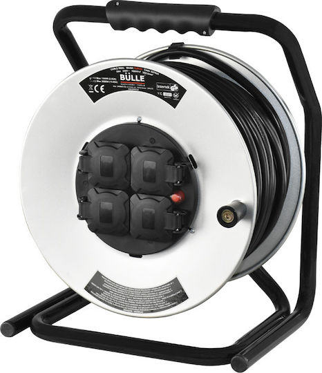 Bulle Extension Reel Cord 3 x 2.5mm²/50m Silver