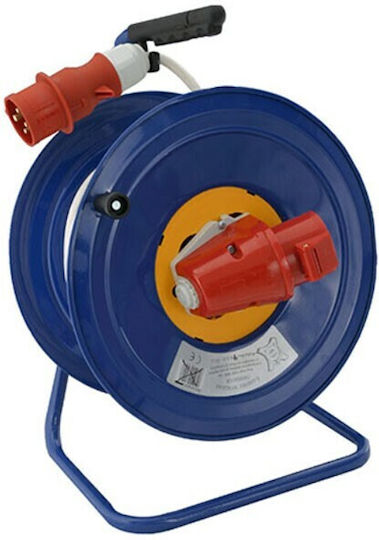 CHaralampidis Cablu de prelungire 1 loc cu cablu de 33m Diametru 4 x 2.5mm² Albastru